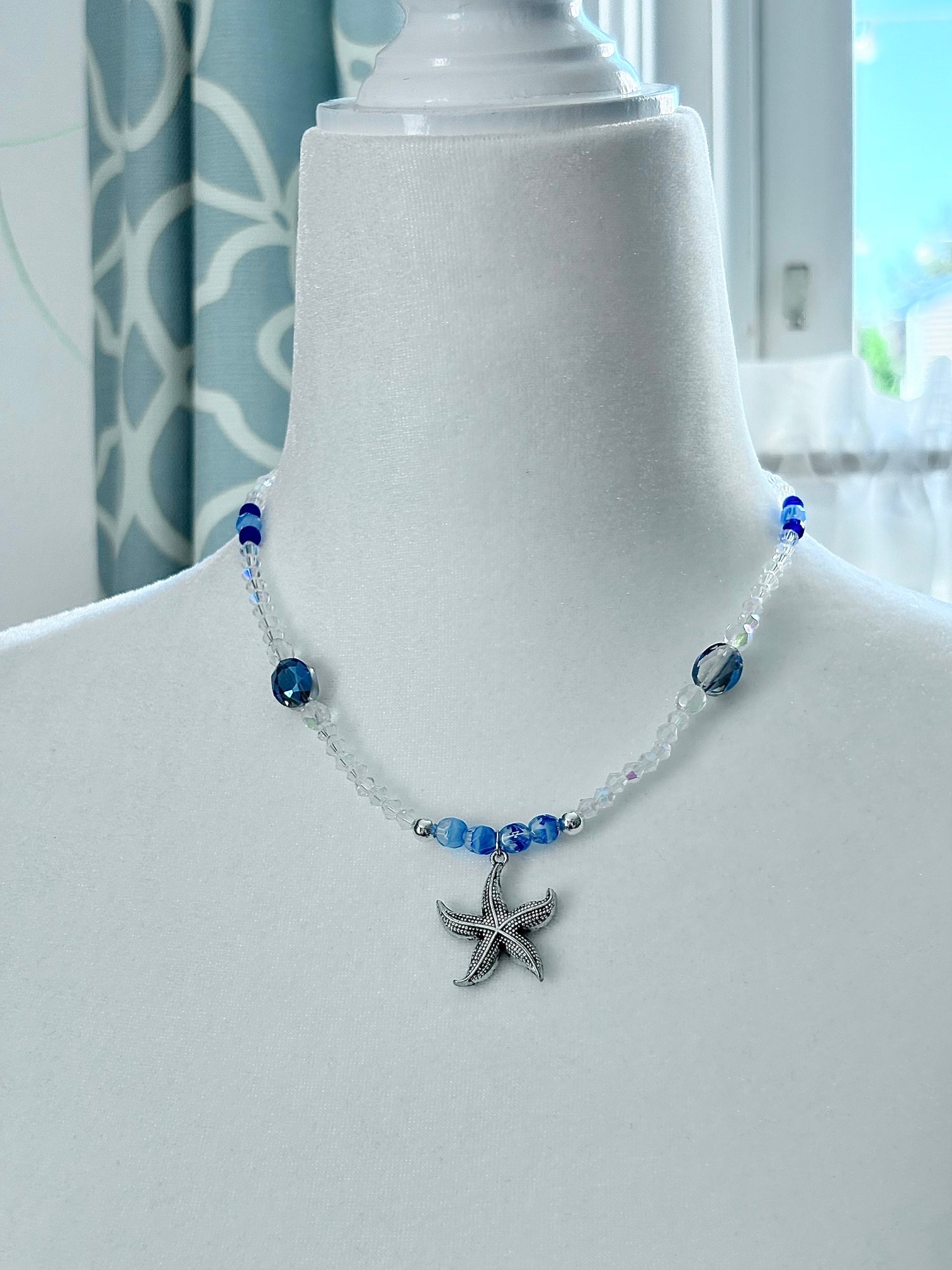 MFD-00028 | Silver Tone | Seaside Radiance | Starfish Pendant Necklace by Monique Faella Designs™ product image (4)