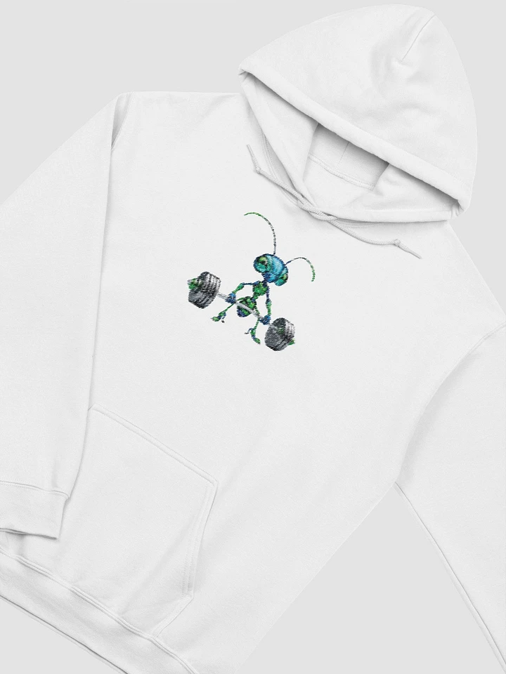 Pixelated Insect Weightlifter Hoodie product image (2)