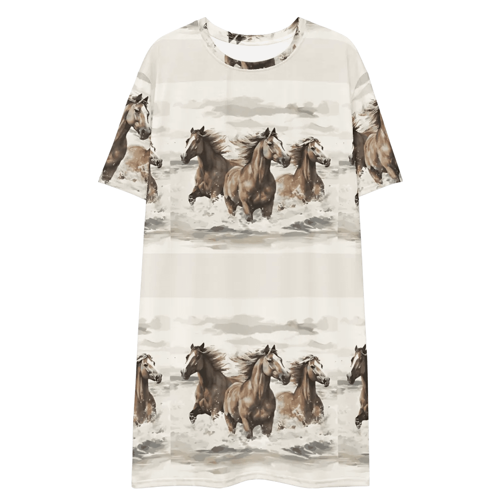 Galloping Grace Horse T-Shirt Dress product image (7)
