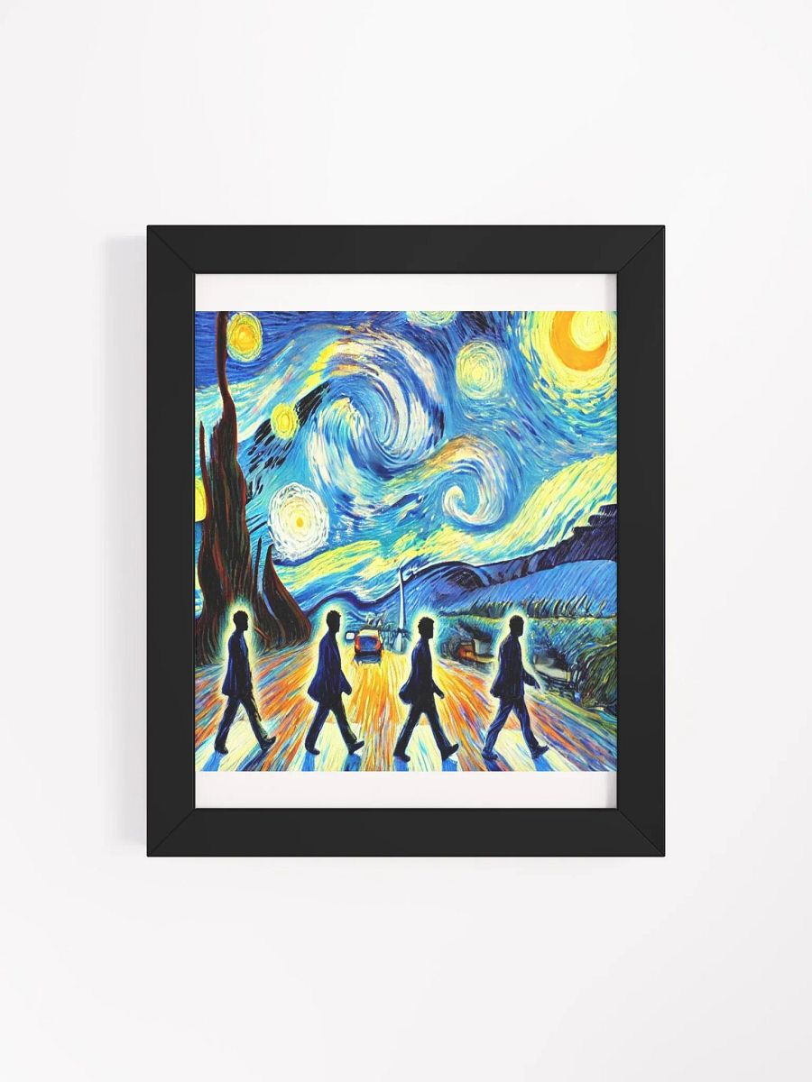 🖼️ Abbey Road Van Gogh-Inspired Framed Print – Legendary Music Meets Timeless Art product image (4)