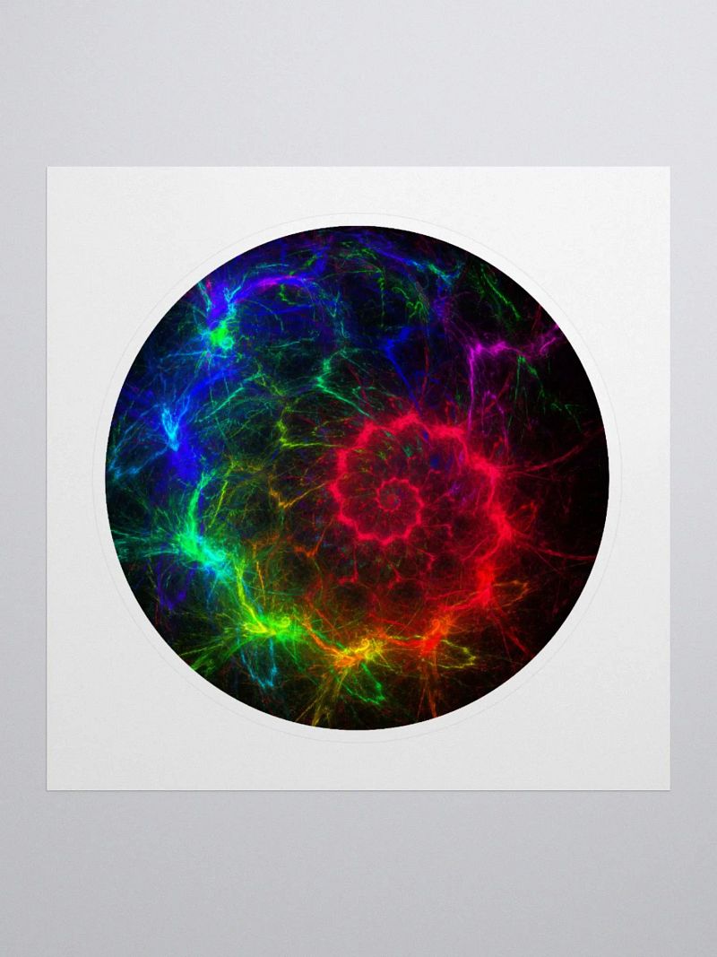 Fractal Chakra Kiss Cut Sticker