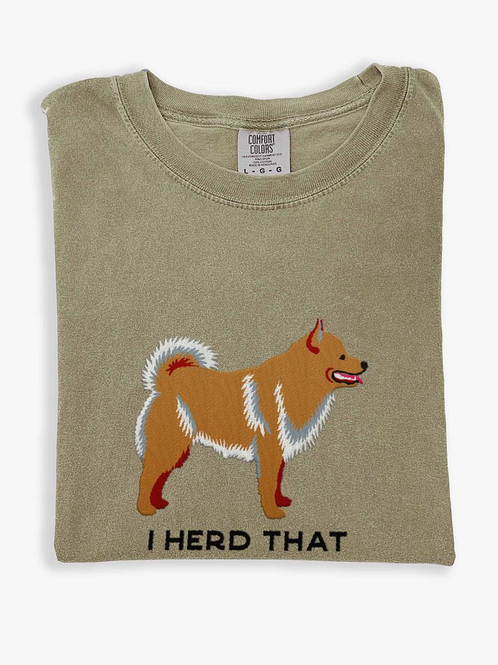 I Herd That T-Shirt(Embroidered) of a Schipperke(Tan) product image (1)