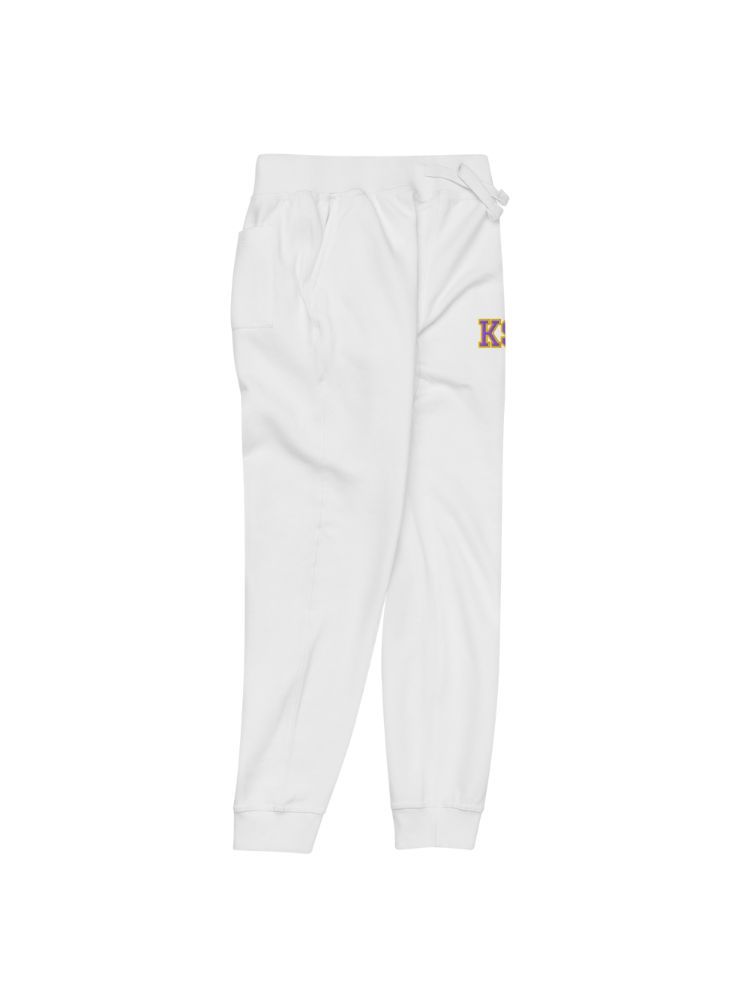 KSA Embroidered Sweatpants (White) product image (3)