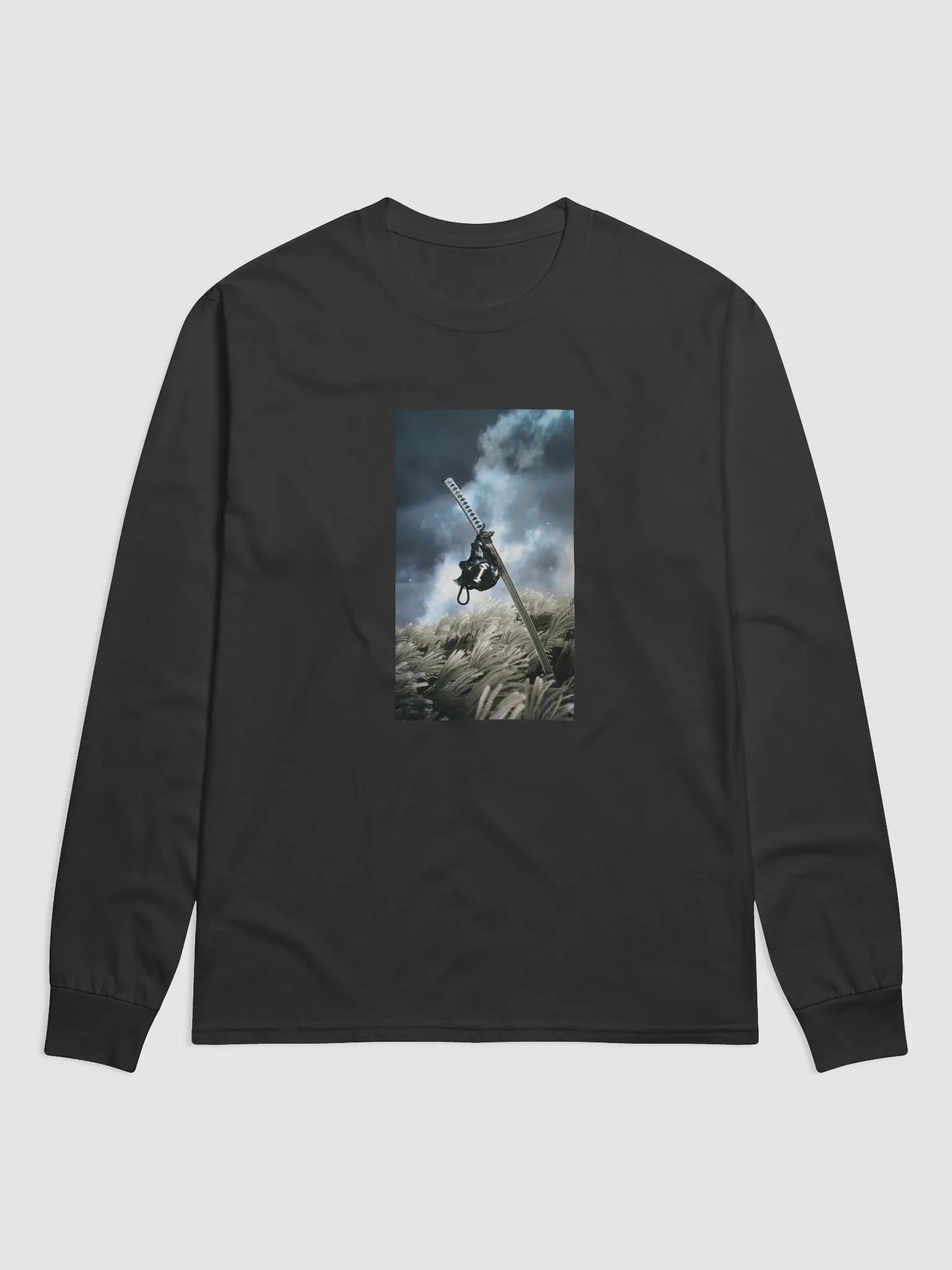 Ghost Of Tsushima Katana And Mask Long Sleeve Tee product image (2)