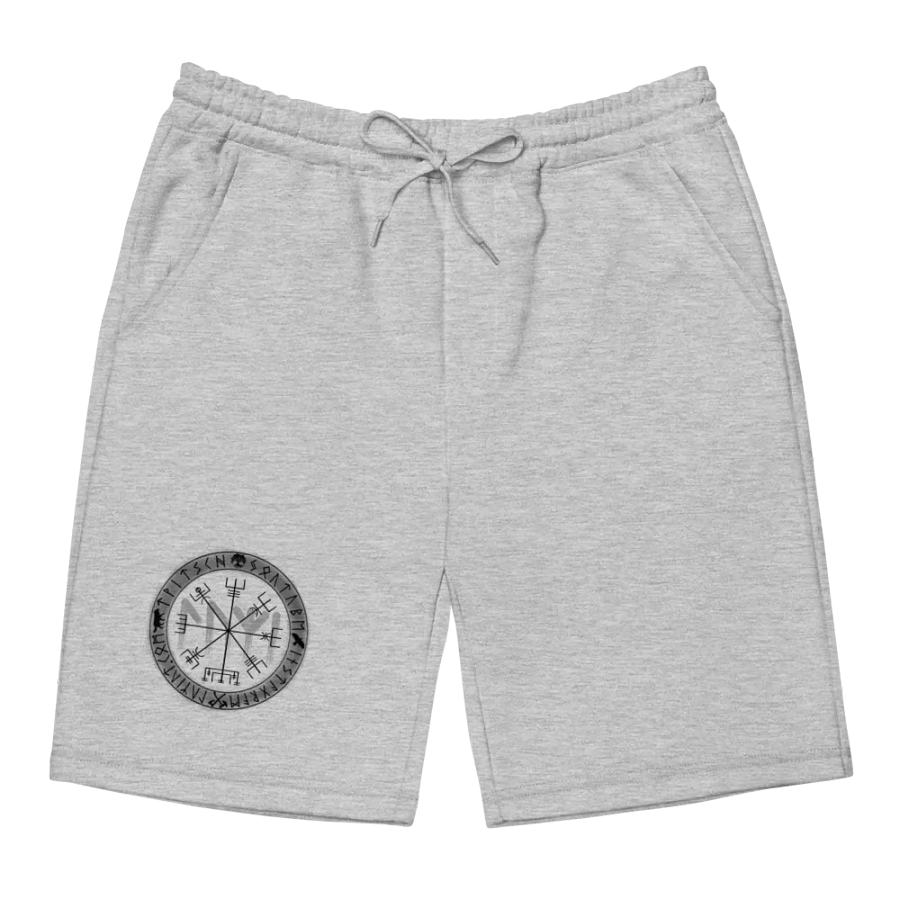 Nordische Runen | Schwarzer Vegvísir | Fleece Shorts product image (11)