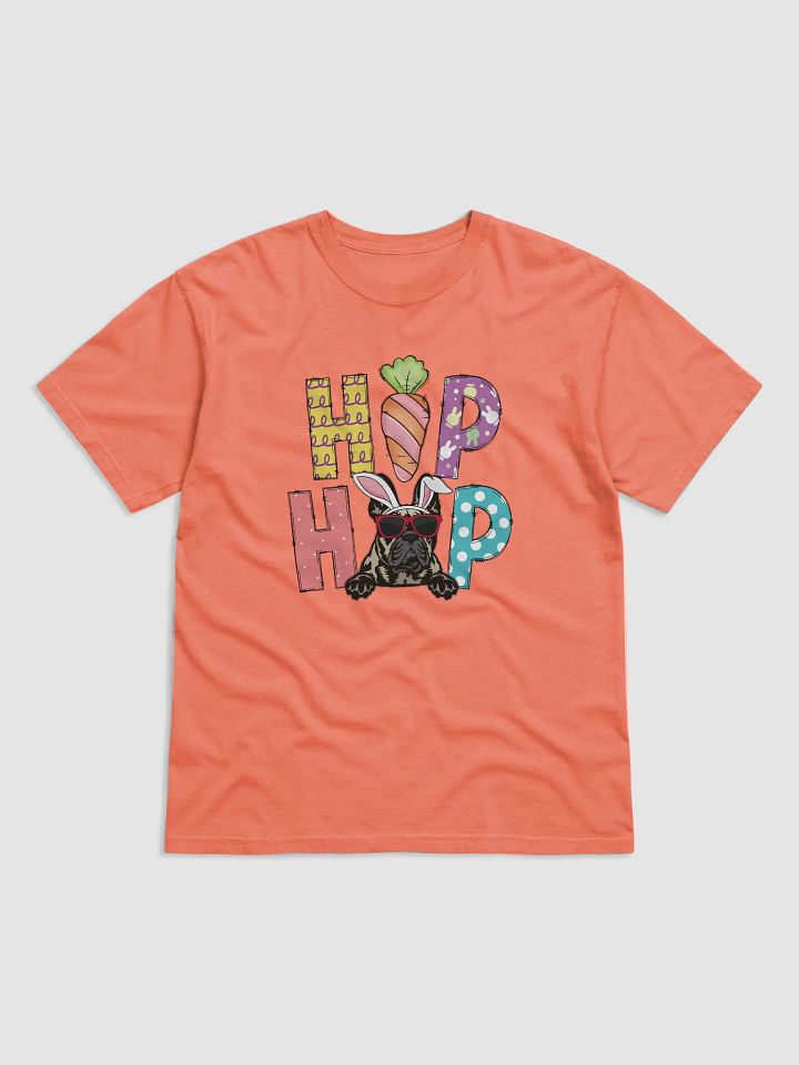 Hip Hop Easter French Bulldog T-Shirt | Cute Easter Day Frenchie Wearing Bunny Ears and Sunglasses T-Shirt product image (24)