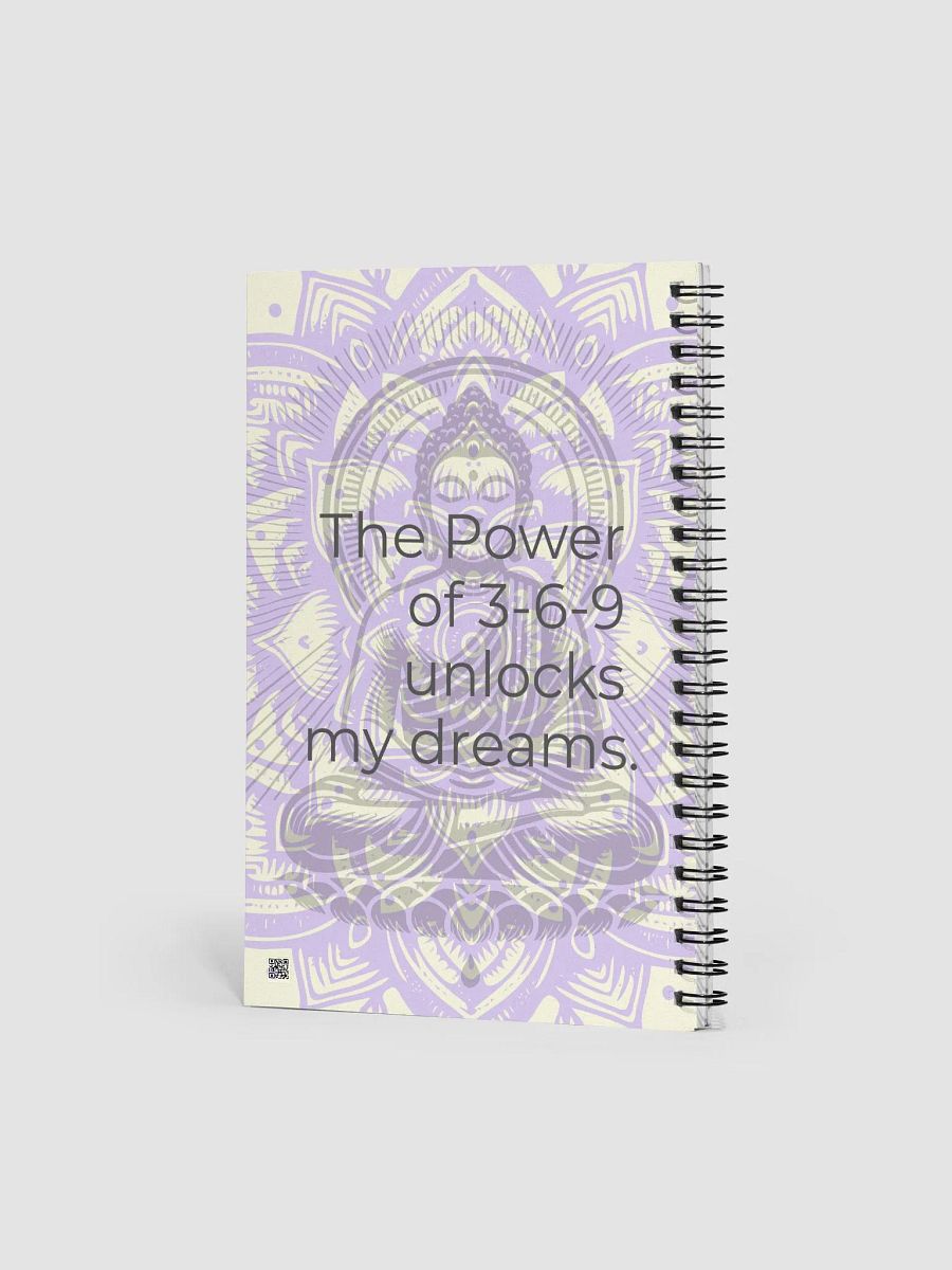 Tesla 369 Manifestation Spiral Notebook - Boho Pastel Mandala & Buddha Design product image (2)