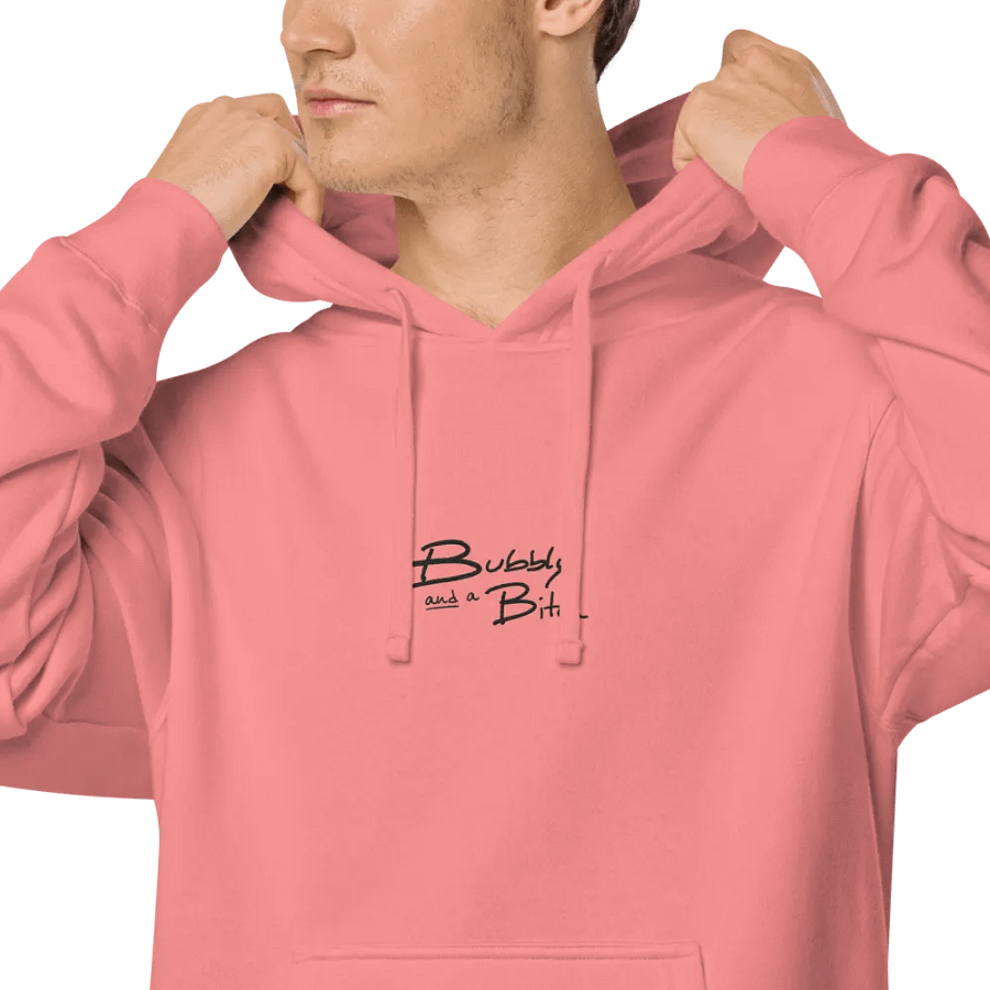 Bubbly and a B*tch embroidered pigment-dyed hoodie product image (8)
