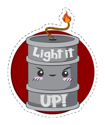 Light It Up Die Cut Sticker product image (1)
