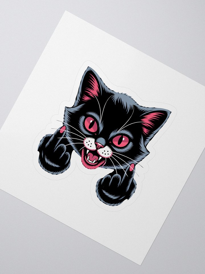 Mischievous Cat Vinyl Stickers product image (2)