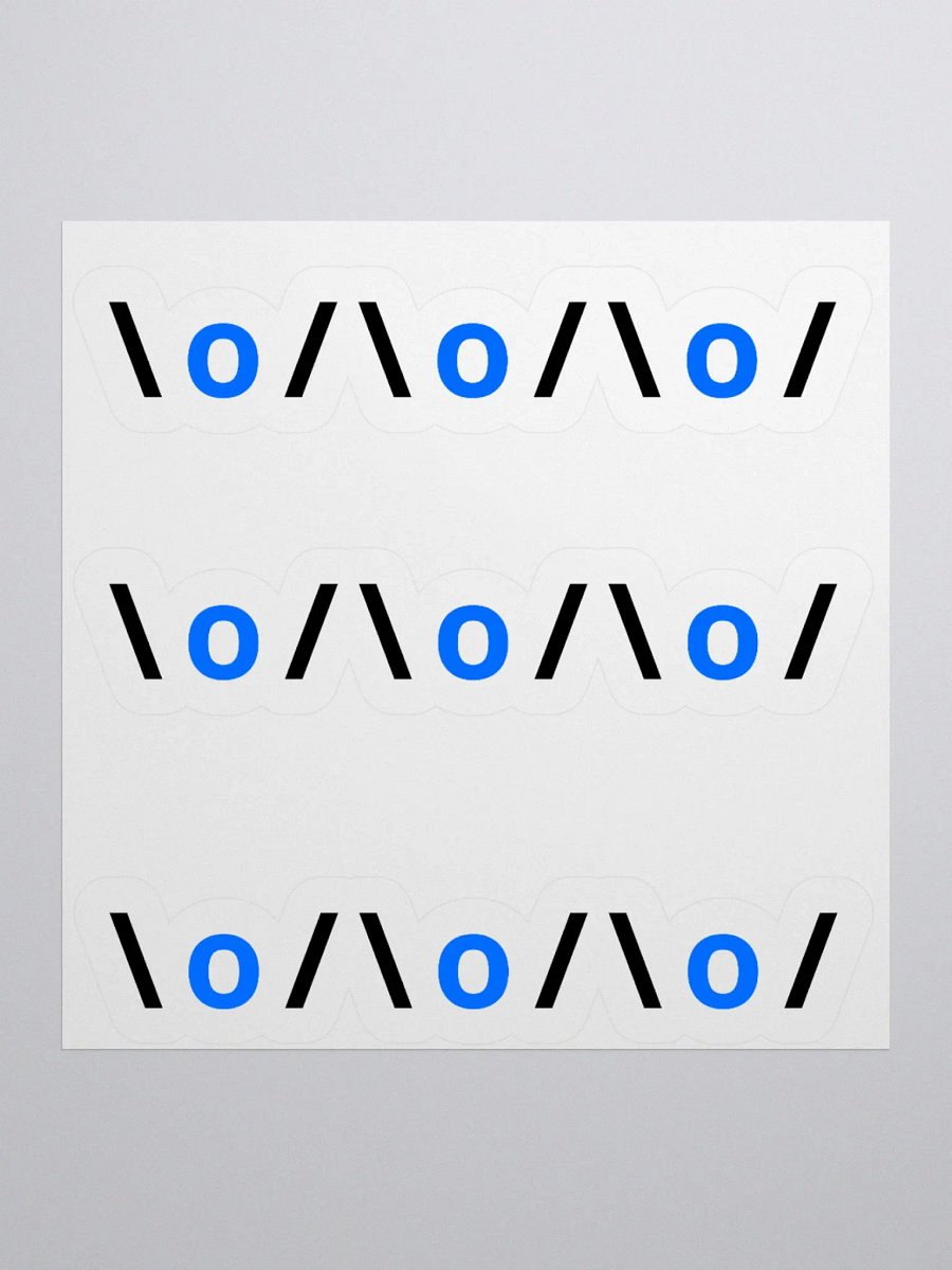 Arms Up Text Art 3 in One Kiss Cut Stickers product image (2)