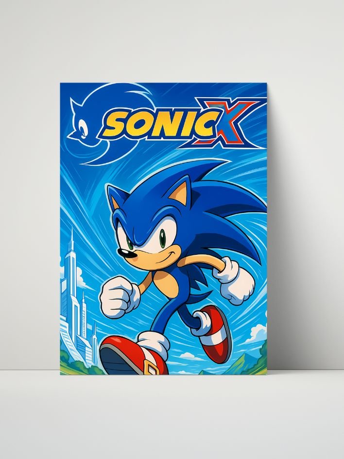 Sonic X – “Speed Rush” 8x10 Metal Print product image (1)