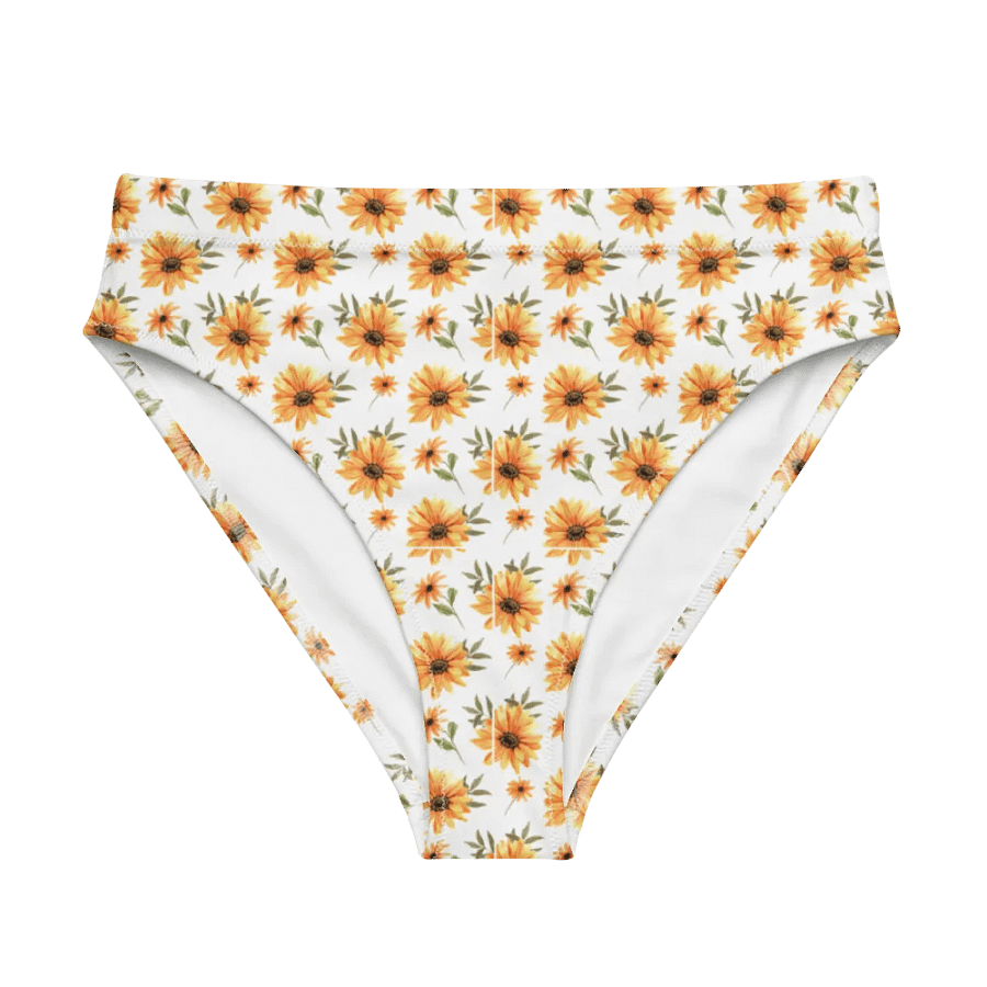 Watercolour Floral Pattern High Waisted Bikini Bottom - V5 product image (5)