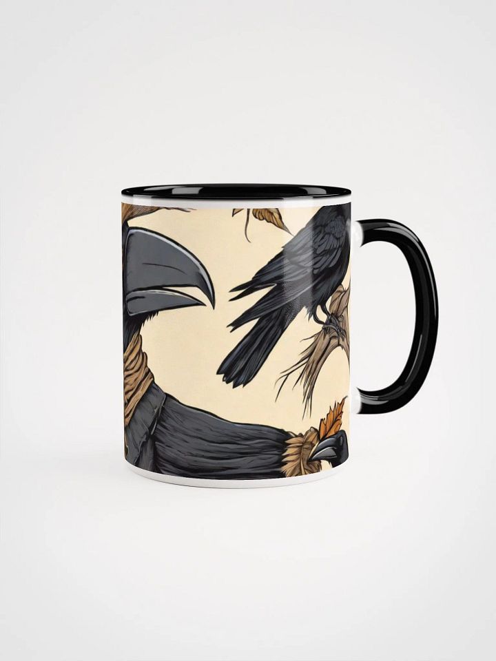 Coffee Mug with Color Inside - Harvest Scarecrow Vintage Illustration product image (1)