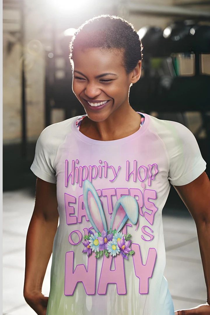Hippity Hop Easter's On its Way All Over Print T-shirt product image (1)