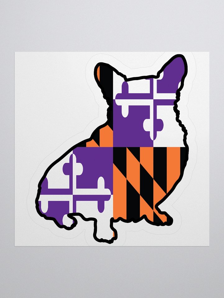 Maryland Flag Corgi (Sports) Sticker product image (1)