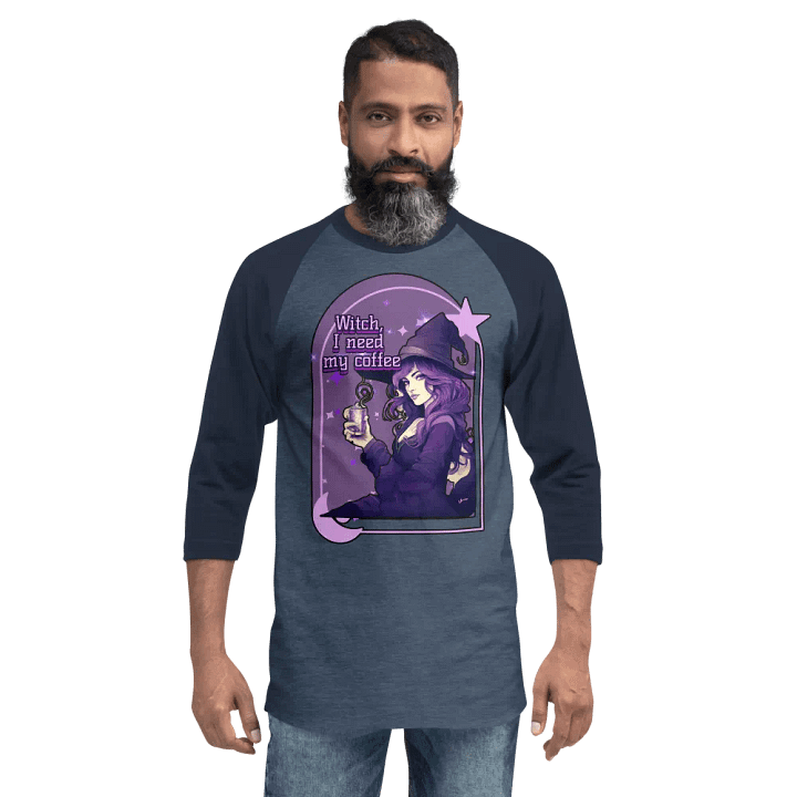 Mystical Witch's Coffee raglan tee product image (2)