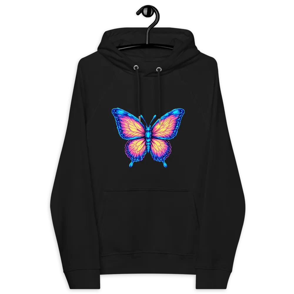 [Astral Butterfly] Unisex Eco Raglan Hoodie product image (6)