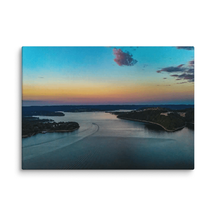 Sunset on Table Rock Lake, Branson, Missouri– Sublimation Print on Canvas product image (1)