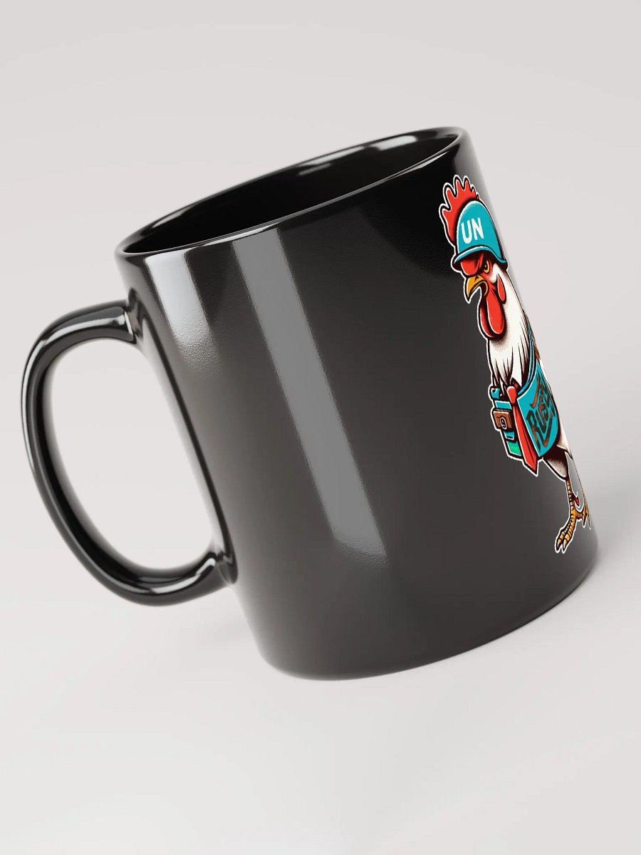 Rusty Rooster Coffee Mug in Black (Cigar-Free Edition) product image (4)