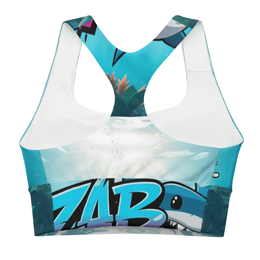 Cute Shark Attack Longline Sports Bra product image (3)