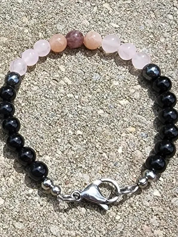 Sisterhood Auralite 23, Sunstone & Agate | Handmade Crystal Healing Jewelry product image (2)