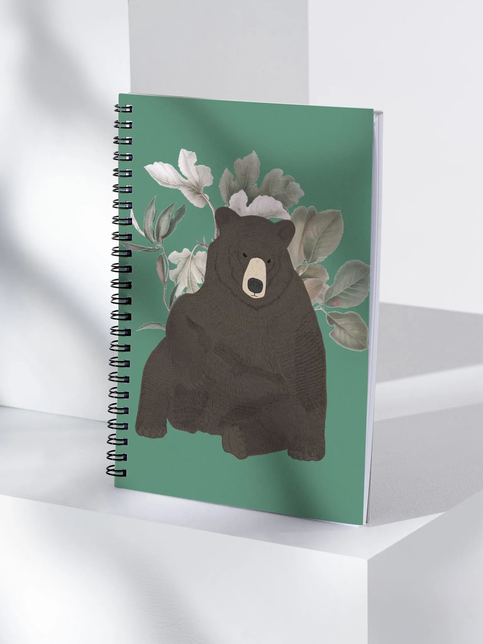 Bear with Leaves Spiral Notebook product image (4)