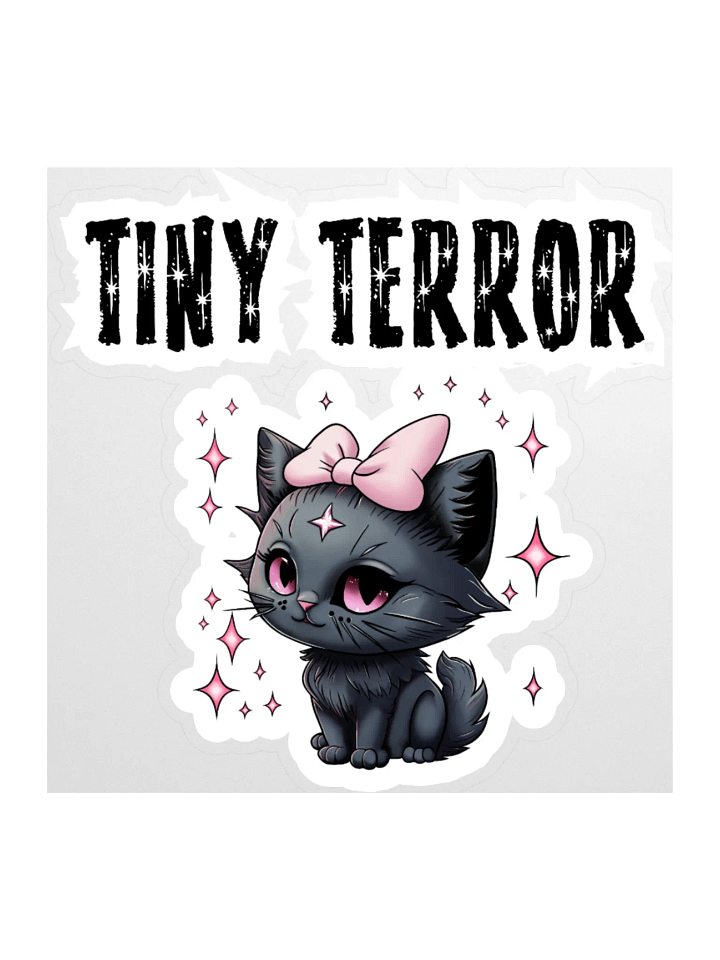 Tiny Terror Kiss Cut Stickers - With Words product image (2)