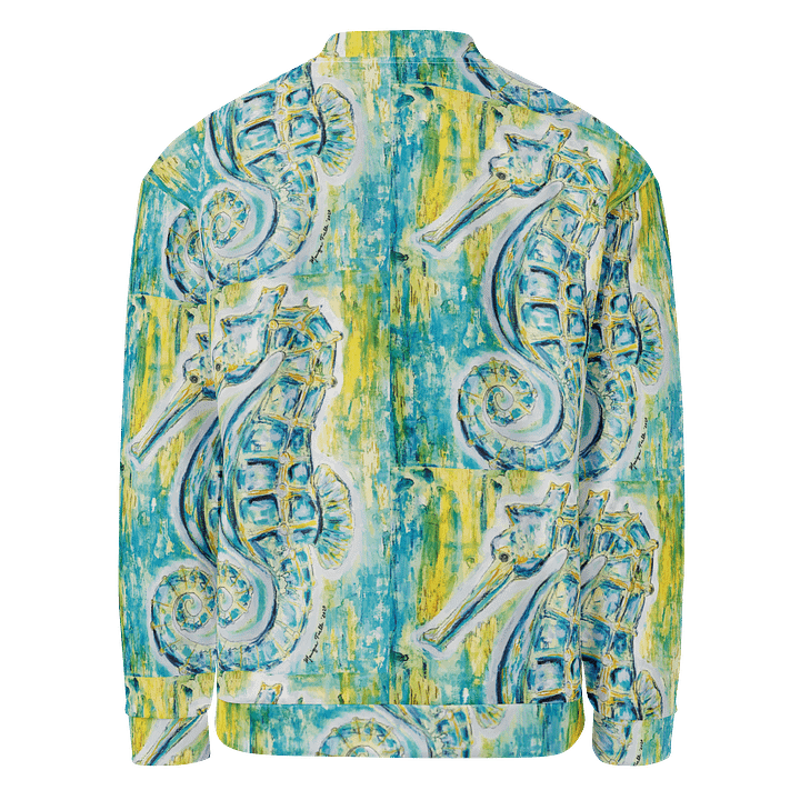 🐚 Painted Seahorse Power | Unisex Bomber Jacket | Monique Faella Designs™ product image (2)