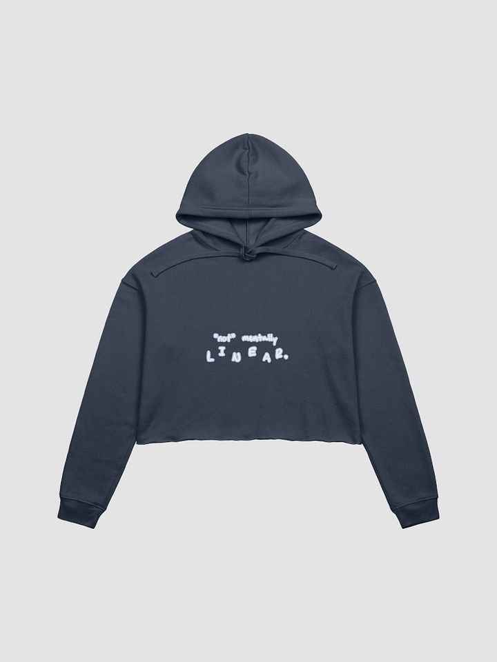 *not* mentally linear (lined design, #BDCAEF) fleece cropped hoodie product image (18)
