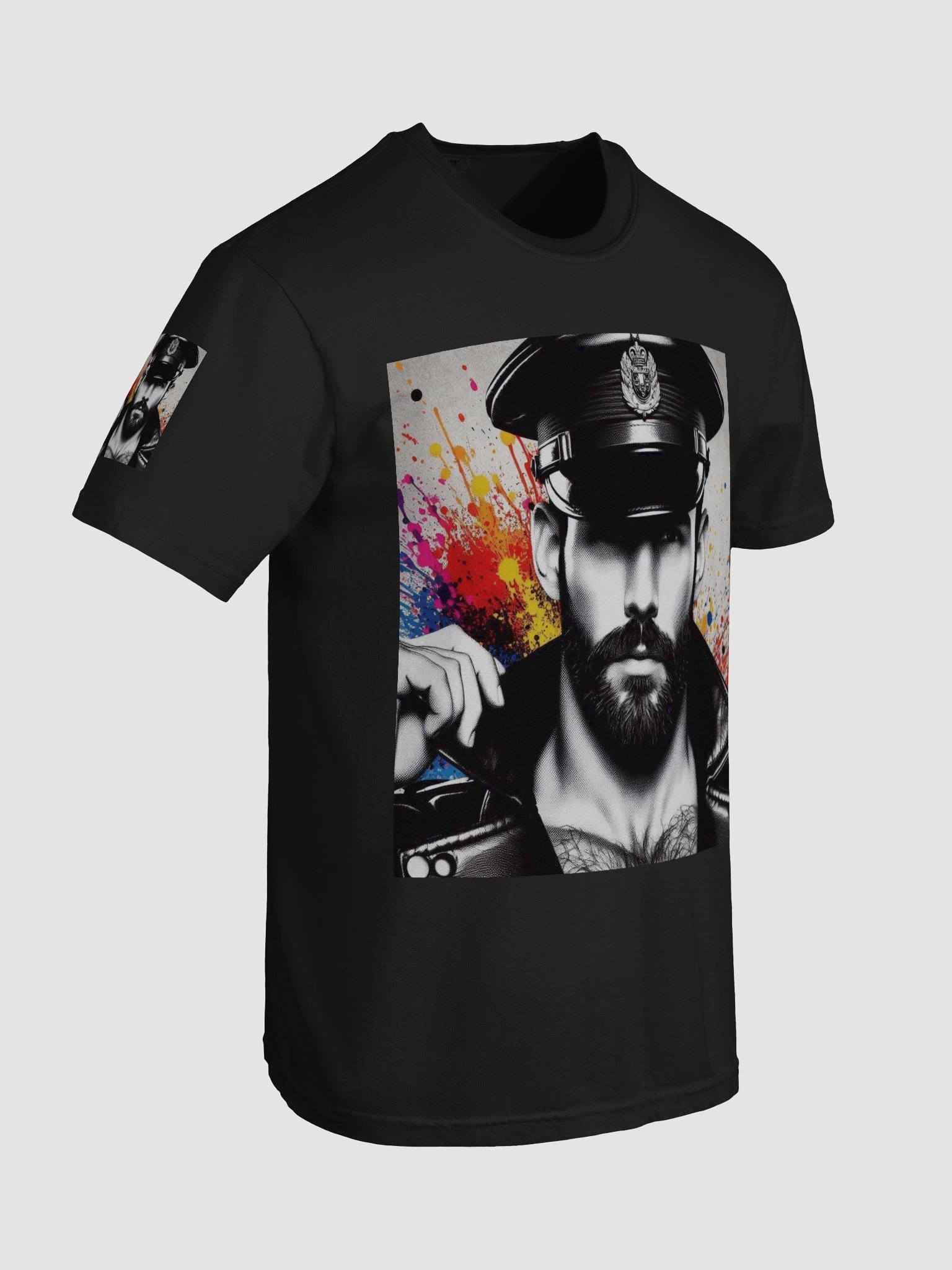 Limited Time Offer Lucky DIP bonus! Gay Pride Pop Color Leather Biker Daddy Los Angeles Pride Graphic Design T Shirt product image (8)