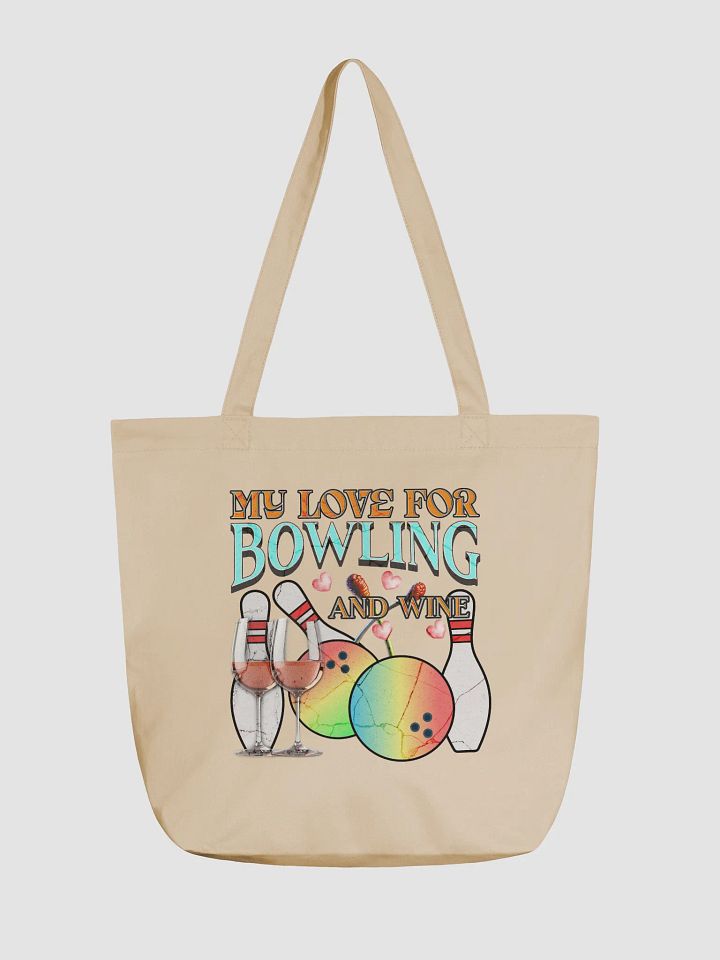My Love For Bowling And Wine Lover Tote Bag product image (5)