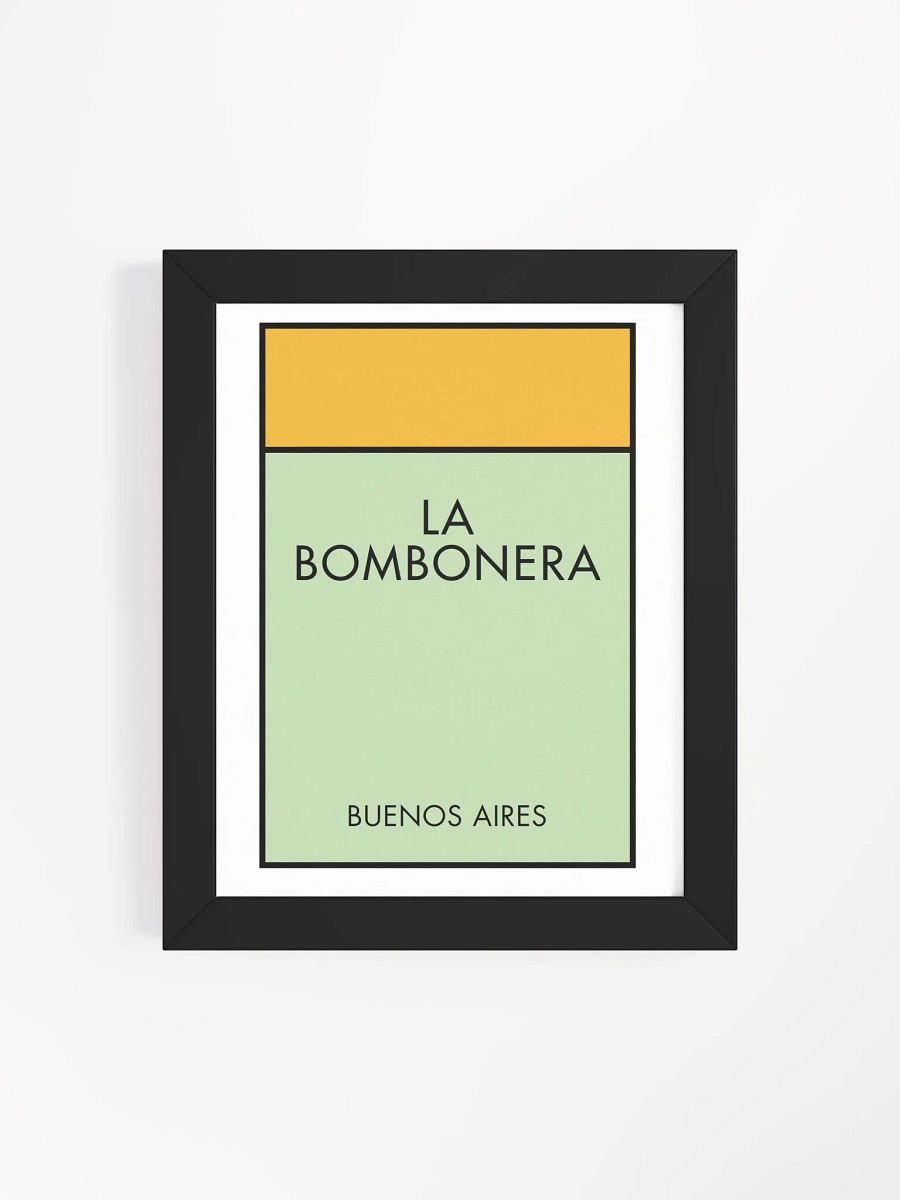 La Bombonera Buenos Aires Monopoly Title Art Framed Print product image (1)