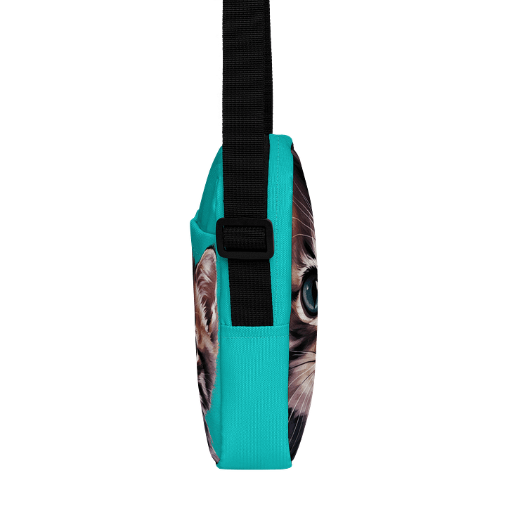 Cat Crossbody Bag Turquoise product image (2)