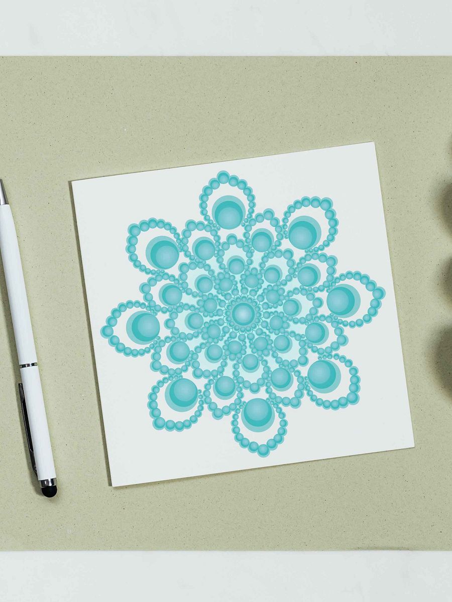 FREE PRINTABLE Turquoise Mandala PNG file product image (7)