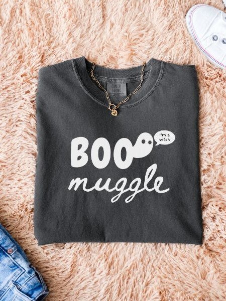Boo Muggle Halloween Cozy Minimalist Fall Shirt product image (5)