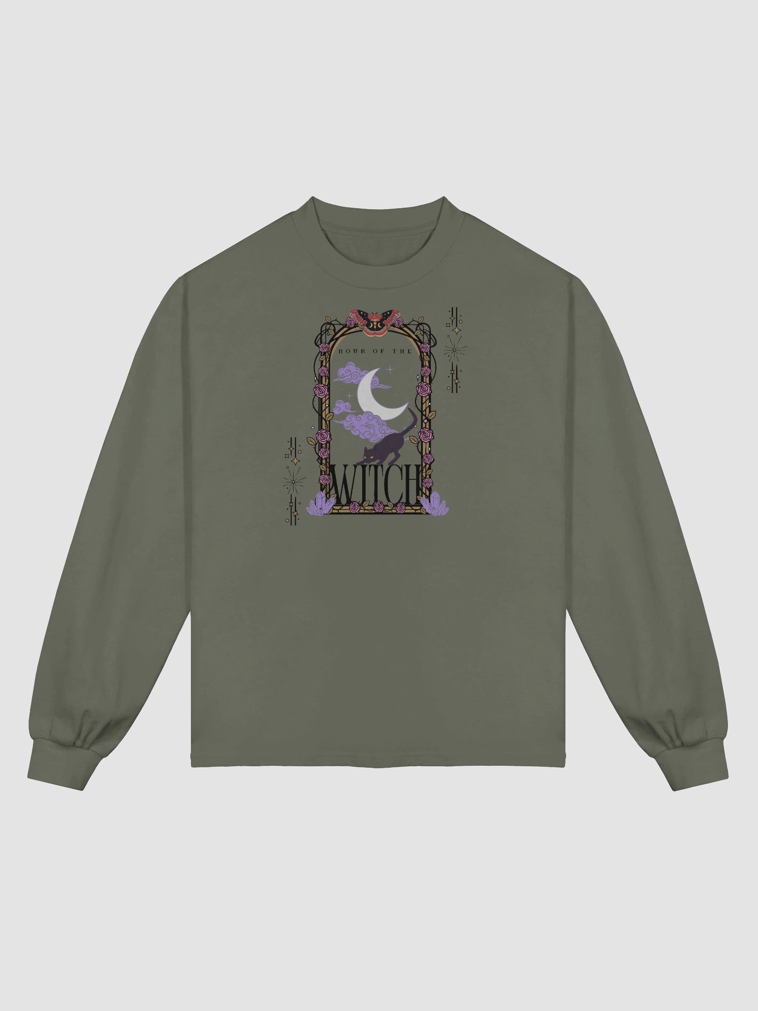 Hour of the Witch black text edition long sleeve shirt product image (1)