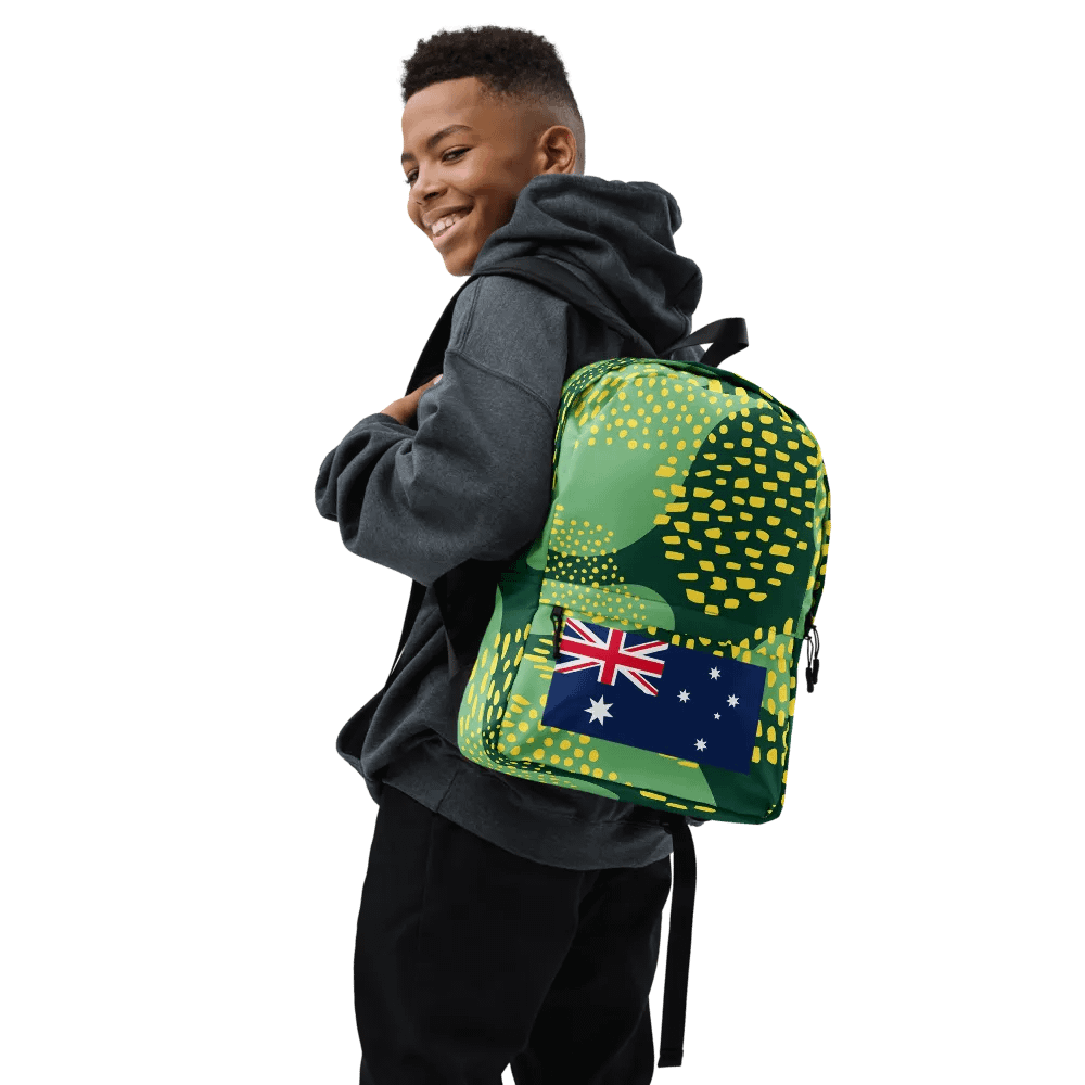 "Australia" Green and Gold Forever! Backpack product image (12)