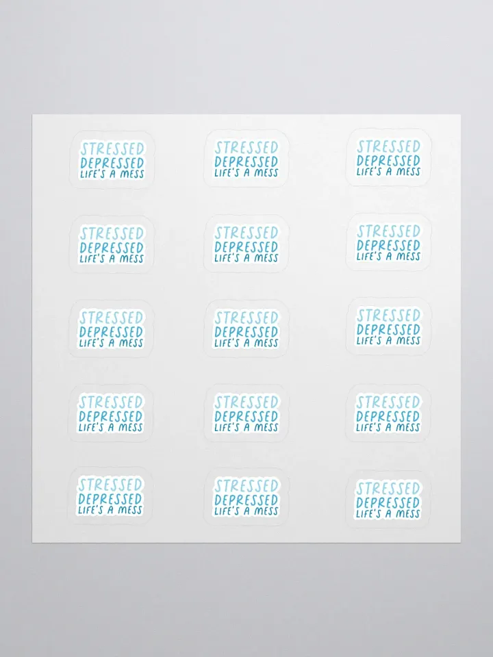 Stressed & Depressed Stricker (SMALL Sheet) product image (1)