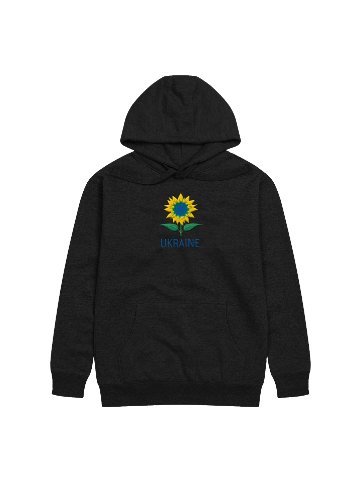 Ukraine Sunflower Ukrainian Symbol Yellow Blue Heritage Flower | Cotton Heritage Unisex Premium Hoodie | Embroidered product image (8)