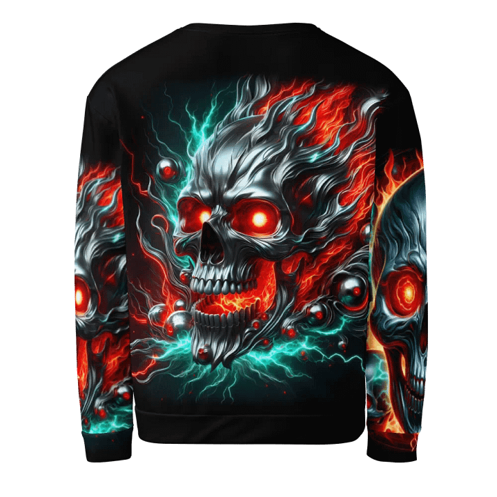 Inferno Skulls All-Over - Unisex Sweatshirt #13 product image (2)