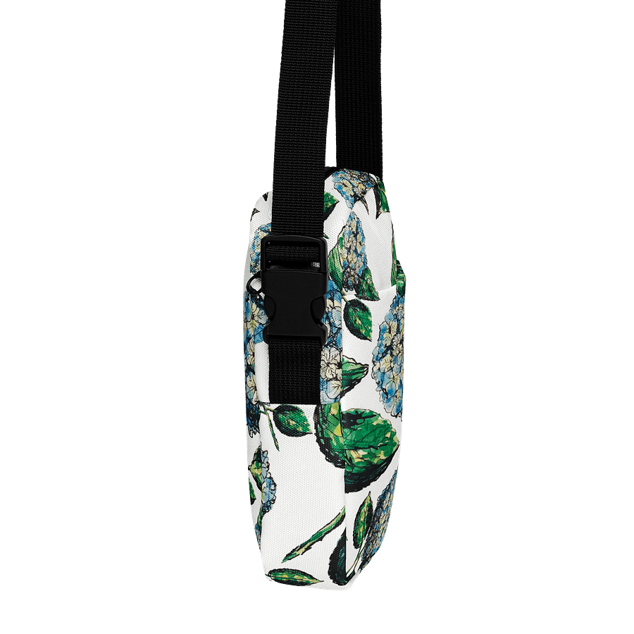 Blue Hydrangea Blooms | Crossbody Bag | by Monique Faella Designs™ | Elegant Utility for Everyday Blooming | Floral Chic Meets Coastal Function 💙🌸🎒 product image (4)