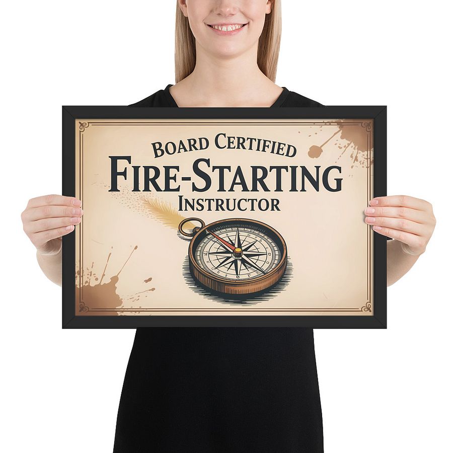 Fire Starting Instructor Human Design Manifestor Framed Wall Art Poster product image (5)