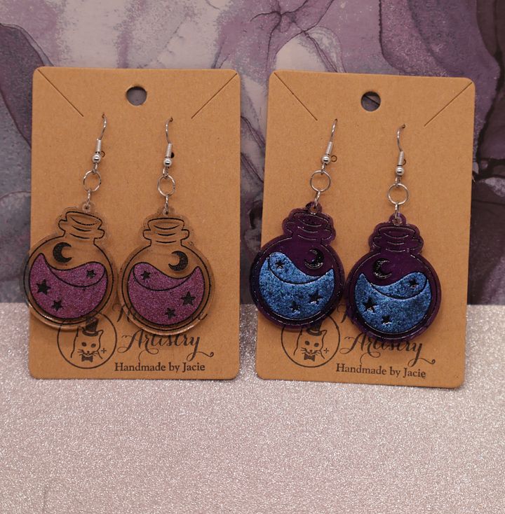 Celestial Potion Bottle Earrings product image (1)