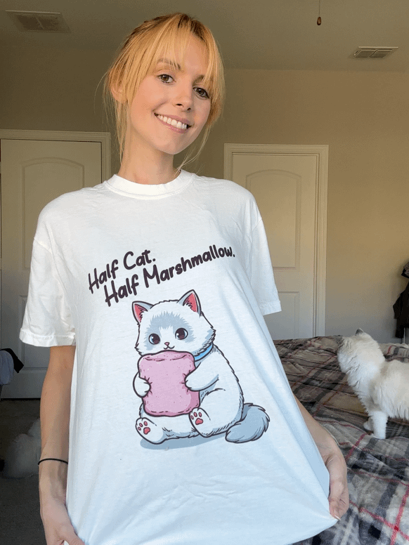 Ragdoll Kitten Marshmallow T-Shirt (White) product image (1)