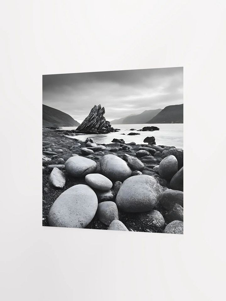 Poster - Rocky Shores in Black and White product image (2)