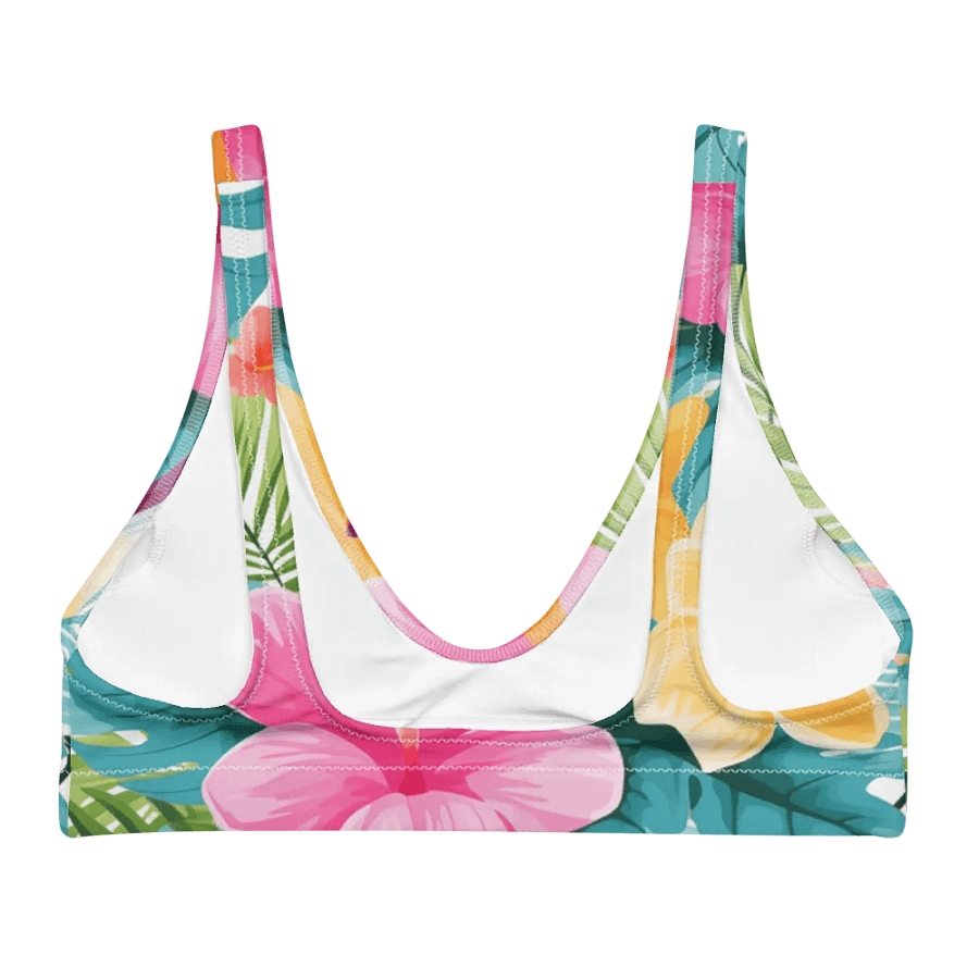 Recycled Padded Bikini Top – Tropical Bloom product image (2)
