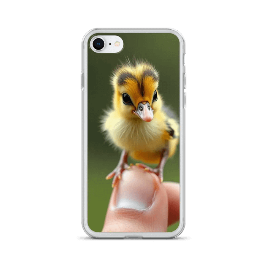Fluffy Chick on a Finger Clear iPhone Case product image (24)