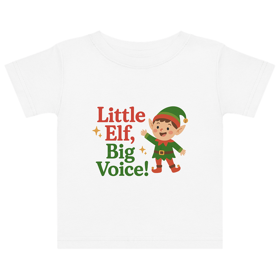 Little Elf, Big Voice! Baby Jersey T-Shirt product image (1)