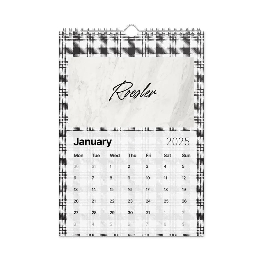Marble Monogram Wall Calendar 2025 product image (6)
